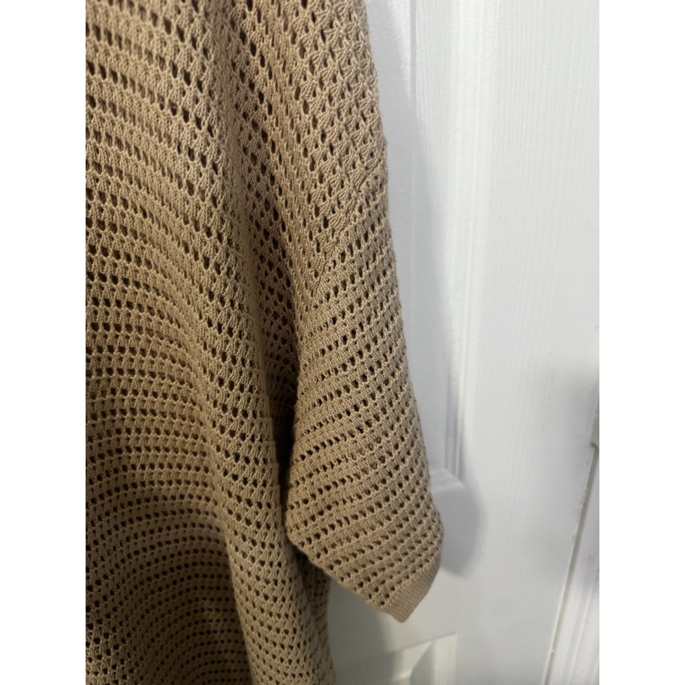 Varley Clayton Cotton Mesh Knit Polo Sweater Oversized Quarter Zip Size XL - Picture 6 of 10